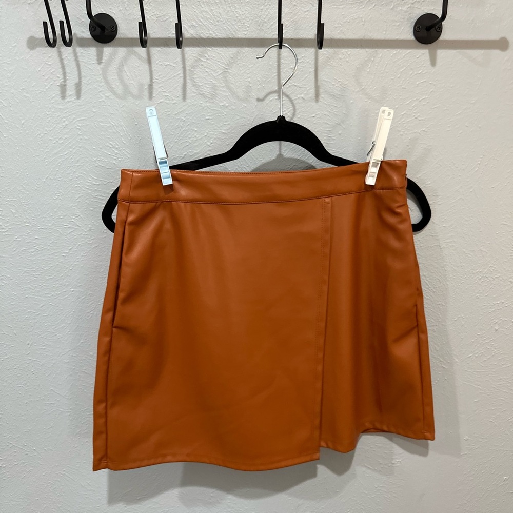 Faux Leather Skirt
